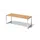 bureau,HxBxD 740x2000x800mm,blad beuken,sledeframe verkeerswit
