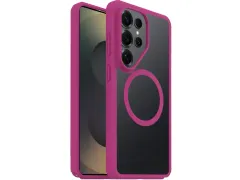 React Samsung S26 Ultra Hoesje Magnetic Back Cover Roze Transparant