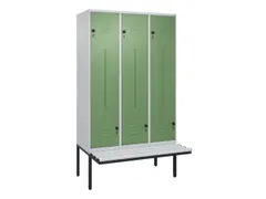 Z-garderobekast,HxBxD 2120x1200x815mm,6vak,vak B 400mm,draaigrendel
