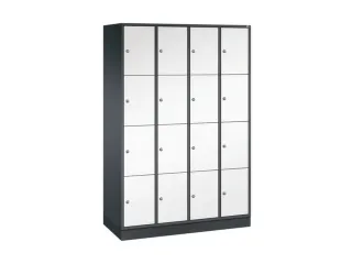 lockerkast,HxBxD 1950x1220x500mm,4x4vakken,cil.-slot,sokkel - 2