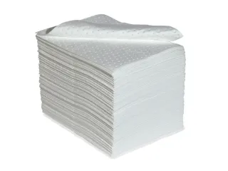 sorbent,mat,LxB 500x400mm,opnamecapaciteit 124l/VE,vlies,wit - 1