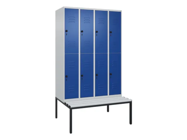 armoire vestiaire avec banc à deux niveaux HxlxP 2120x1200x815mm