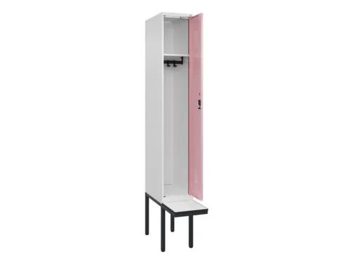 locker met bank,HxBxD 2120x300x815mm,1vak,vak B 300mm,cilinderslot