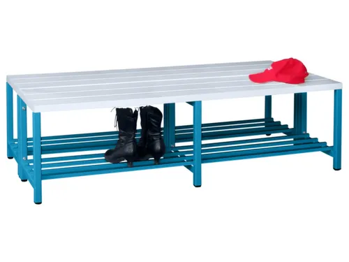 dubbele zitbank,HxLxD 430x2000x740mm,onderstel RAL5012