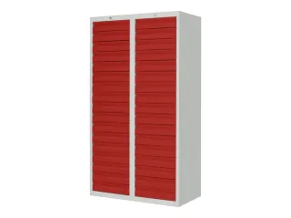 ladekast,HxBxD 1800x1000x500mm,34lade(n),RAL7035,front RAL3000 - 2