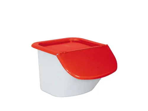 ingrediëntendispenser HxBxD 280x400x440mm 15l PP bak/deksel wit/rood