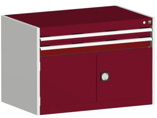 ladekast HxBxD 700x1050x750mm 2laden RAL7035 front RAL3004