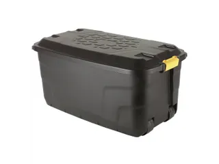 Robuuste Opbergbox 145 Liter Zwart Met Wielen - 1