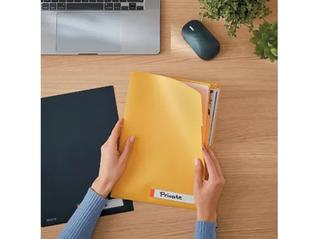 Pochette coin Leitz Cosy A4 PP 3 compartiments opaque jaune