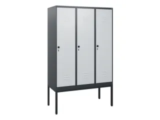 locker,HxBxD 1950x1200x500mm,3vak,vak B 400mm,draaigrendel - 1