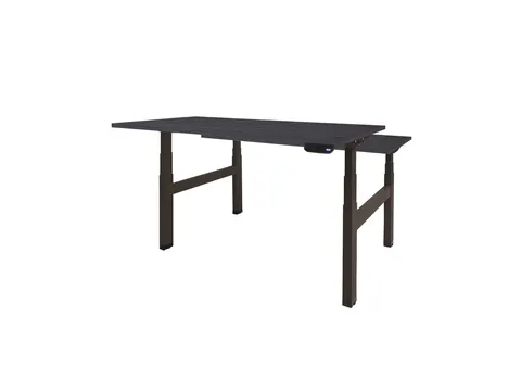 Dextro Plus Duo Zit-sta Bureau Elektrisch 140x80 houtprint schaduw zw