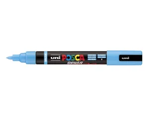 Paintmarker Uni POSCA PC-5BR brushpunt M lichtblauw - 1