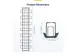 Kabelmanagement Tray voor onder bureau, 61,5cm Zwart