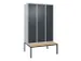 locker voor scheiding van kleding,HxBxD 2120x1200x815mm,3vak