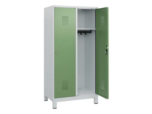 schoollocker,HxBxD 1630x800x500mm,2vak,vak B 400mm,cil.-slot,voeten
