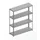 Breedvakstelling 2470x2000x600mm Vaklast 500kg 4 Stalen Legborden