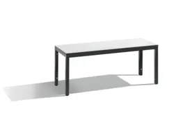 omkleedbank,HxLxD 401x1000x353mm,HPL wit,frame staal RAL7021
