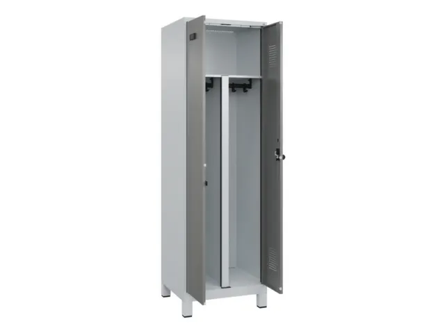 PBM-locker,HxBxD 1950x600x500mm,2vak,vak B 300mm,draaigrendel