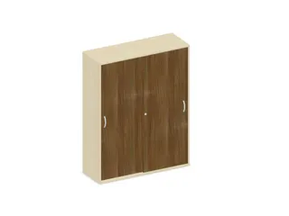 Schuifdeurkast 1540x1200x430mm Romp Esdoorn Decor Front Noten - 1