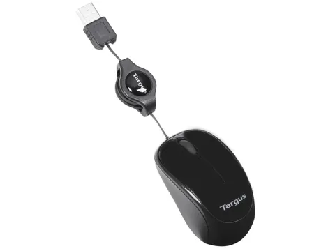 Targus AMU75EU Blue Trace mini Travel muis USB bedraad Zwart