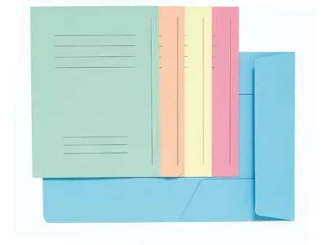 Dossiermap A4 3 Kleppen Assorti