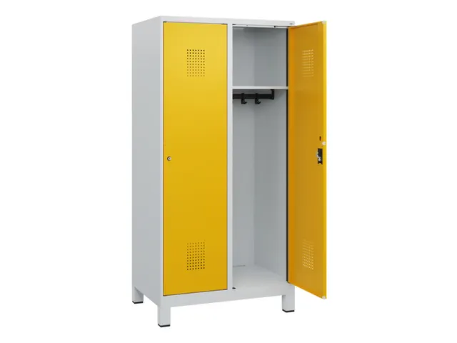 schoollocker,HxBxD 1630x800x500mm,2vak,vak B 400mm,cil.-slot,voeten