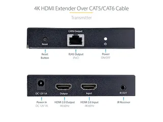 4K HDMI Extender over CAT5/CAT6 Kabel 70m HDR 60Hz 4K Video Extender - 2