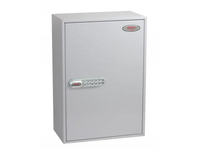 sleutelkast,300haak,HxBxD 550x380x205mm,romp grijs,front grijs