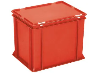 Euronorm Stapelkrat 330x400x300mm 31l Met Deksel Rood - 1