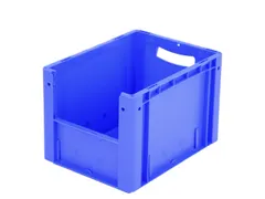 Euronorm Stapelkrat M. Grijpopening Pp Hxlxb 270X400X300Mm Blauw