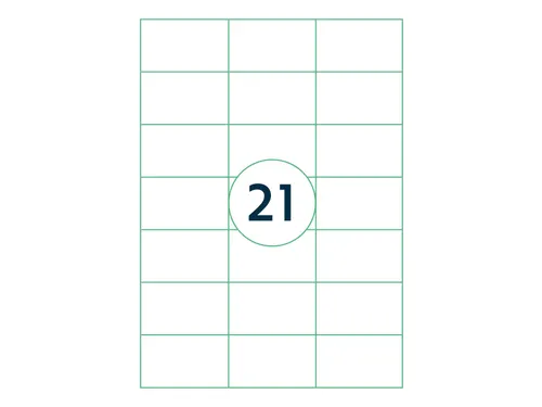 Etiket Rillstab 70x42.3mm Wit 2100 Stuks