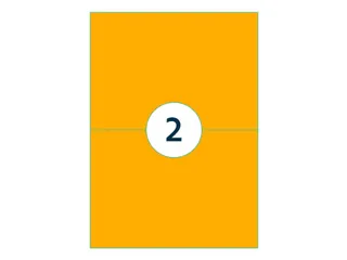 Etiket 210x148mm Fluor Oranje 100 Vel - 2