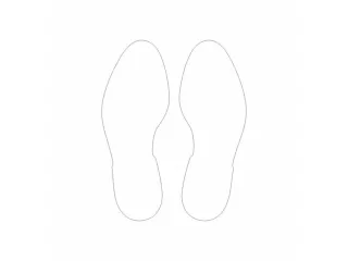 plaksymbool,voet,markering HxB 297x110mm,wit - 2