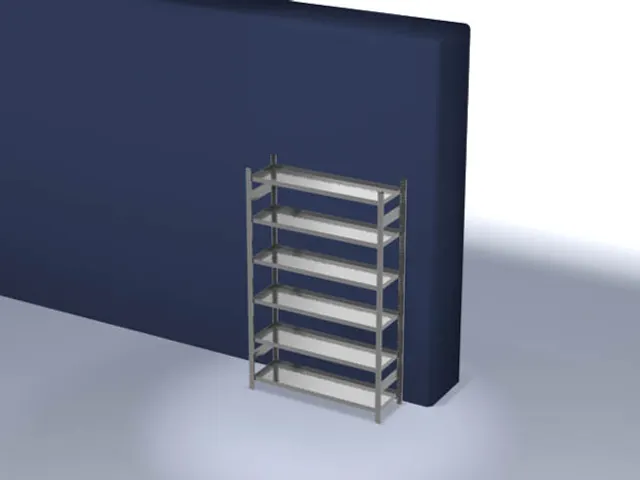 Inhaakstelling Basisveld 2000x1300x400mm Vaklast 200kg 5legborden