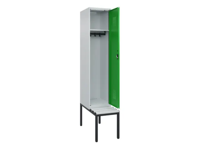 locker met bank,HxBxD 2120x400x815mm,1vak,vak B 400mm,cilinderslot