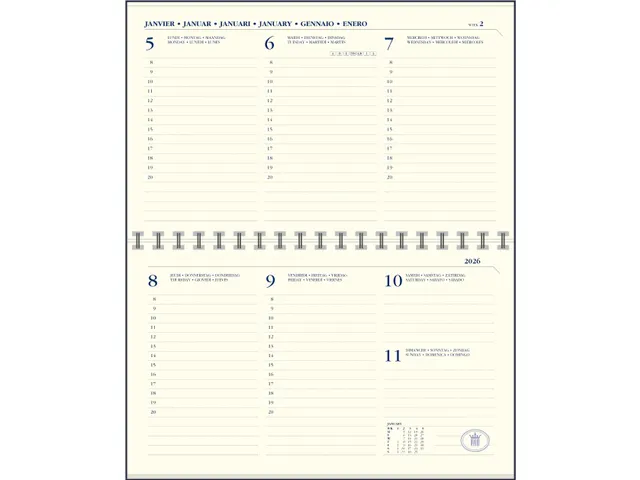 Agendavulling 2025 Ryam Memoplan 7 Compact 7 dagen/2pagina's landscape