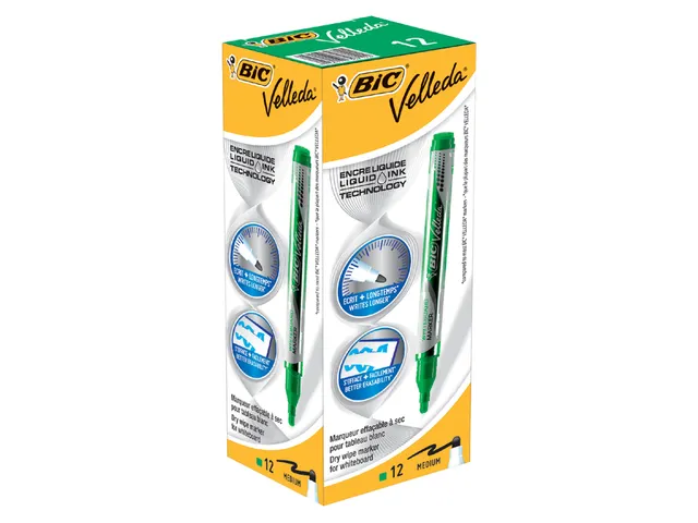 Whiteboardmarker Bic Velleda liquid rond medium groen