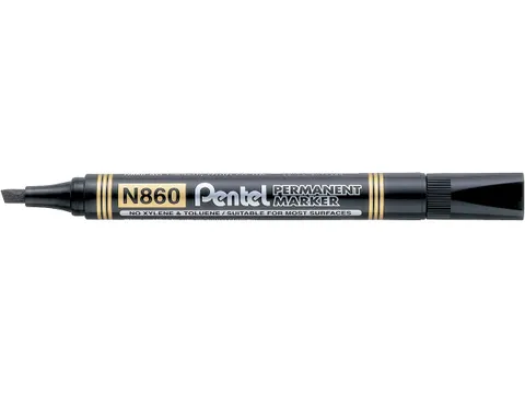 Pentel N860-A Permanent marker Beitelpunt 4,5mm Zwart