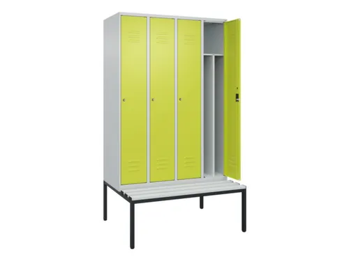 locker voor scheiding van kleding,HxBxD 2120x1200x815mm,4vak