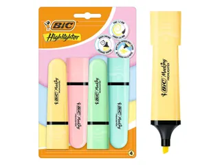 Markeerstift Bic blister à 4 pastelkleuren - 2