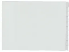 Tabblad Kangaro A3 venster PP 120 micron grijs 4-gaats 10-delig dwars