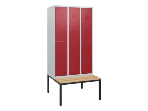 Dubbeldekse dekenkist,HxBxD 1950x900x815mm,3x2vak.,vak B 300mm