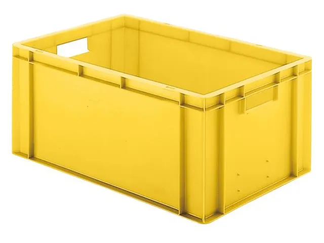 Euronorm-stapelbak 51l 270x600x400mm Wanden/bodem Gesloten Geel