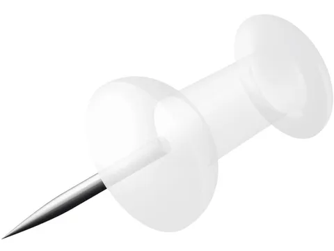 Prikbordspelden, Transparant, Doosje Van 100 Stuks