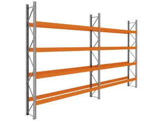 palletstelling,basis+1xaanbouw,HxBxD 4620x7500x1100mm,vakl. 3400kg - 1