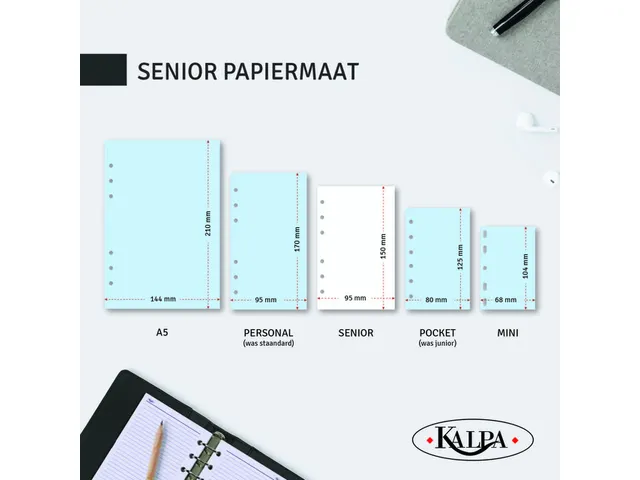 Agendavulling 2027 Kalpa Senior 1dag/1pagina