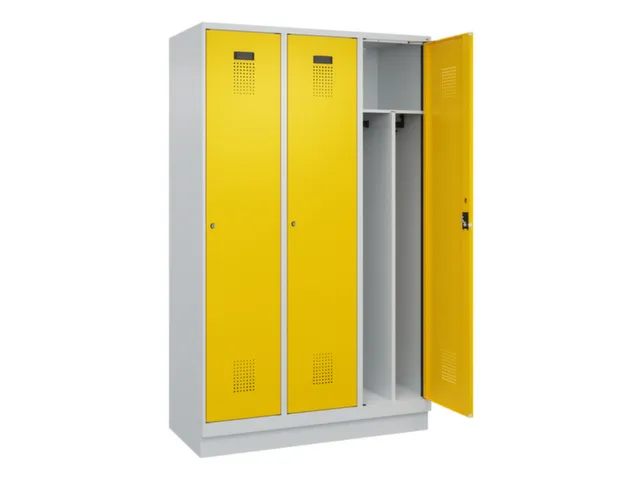 locker voor scheiding van kleding,HxBxD 1950x1200x500mm,3vak