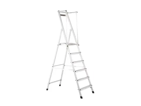 platformladder bordes HxBxD 1240x400x400mm 4treden aluminium