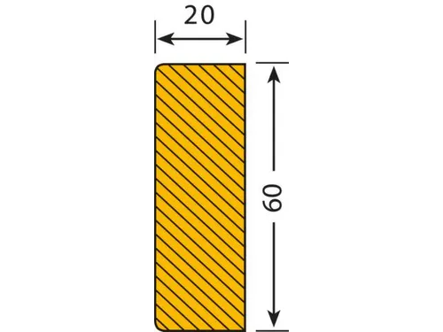 Beveiligingsprofiel Pu-Schuim Vlakbescherming Rechthoekig 60x20mm
