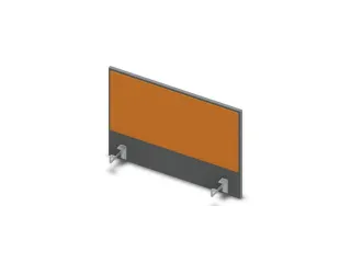 opzetpaneel bureau aanbouw zijkant MS-donkergrijs BN3005-geel 800mm - 1